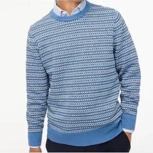J Crew Factory Men’s Cotton Fair Isle Holiday Sweater